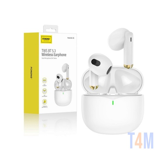 Foneng TWS Wireless Earphones BL126 BT 5.3V White